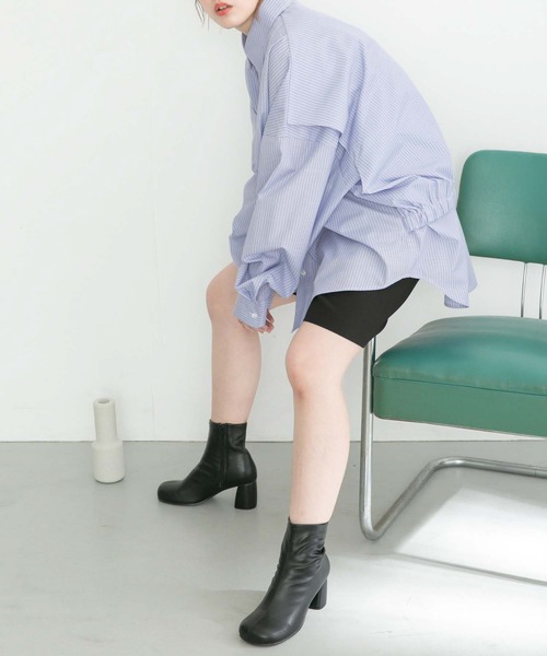 KBF(ケイビーエフ)の「BACKレイヤードシャツ(シャツ/ブラウス・レディース・ネイビー/ホワイト/ブルー・ONE)」の17枚目の写真