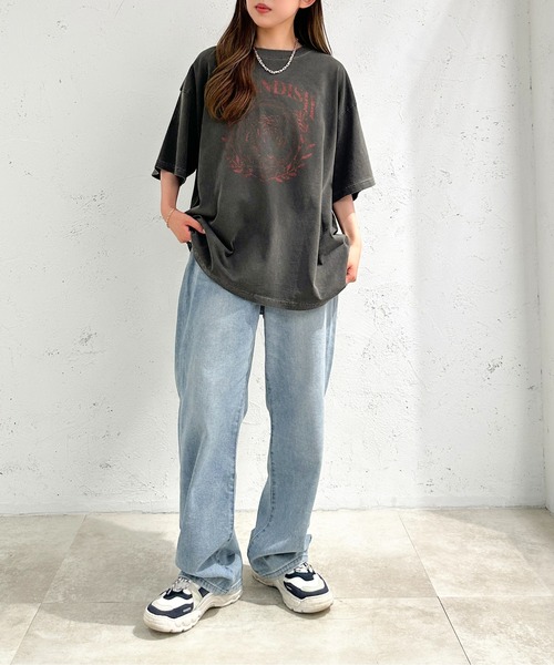 apres jour mignon（アプレジュールミニョン）の「ピグメントヴィンテージライクロックTシャツ2【ZOZOTOWN限定アイテム】（Tシャツ/カットソー・レディース・ピンク/ネイビー/その他/ブラウン系その他/ブラック系その他2/ブラック系その他・X-LARGE/フリー）」の18枚目の写真