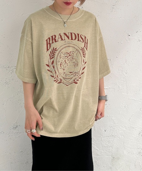 apres jour mignon（アプレジュールミニョン）の「ピグメントヴィンテージライクロックTシャツ2【ZOZOTOWN限定アイテム】（Tシャツ/カットソー・レディース・ピンク/ネイビー/その他/ブラウン系その他/ブラック系その他2/ブラック系その他・X-LARGE/フリー）」の21枚目の写真