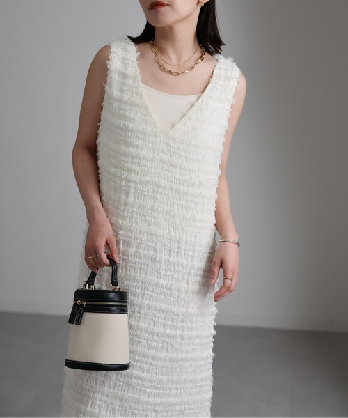 ワンピース AGORAIO ボウタイプリーツワンピースfor Christel Takigawa(フォーマル