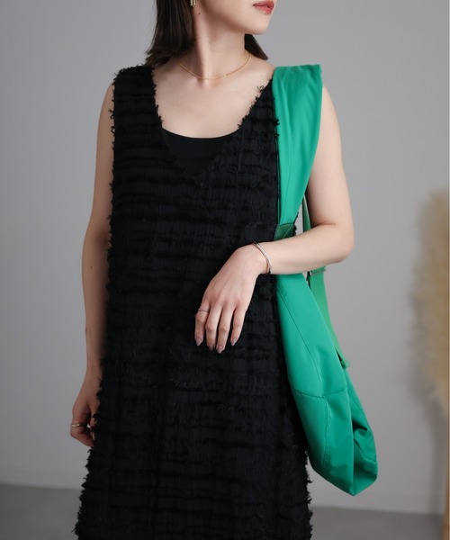 ワンピース AGORAIO AMBIDEX Store △Suai-mai ゴアードTワンピース(F グリーン): l