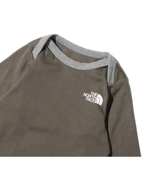 THE NORTH FACE（ザノースフェイス）の「THE NORTH FACE BABY L/S COTTON ROMPERS / ザ・ノース・フェイス ベビー ロングスリーブ コットン ロンパース（ロンパース・キッズ・ピンク/グレー/オリーブ・80/70）」の8枚目の写真