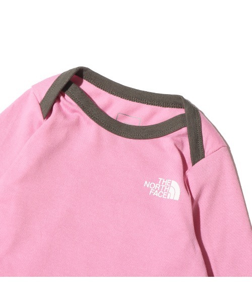 THE NORTH FACE（ザノースフェイス）の「THE NORTH FACE BABY L/S COTTON ROMPERS / ザ・ノース・フェイス ベビー ロングスリーブ コットン ロンパース（ロンパース・キッズ・ピンク/グレー/オリーブ・80/70）」の12枚目の写真