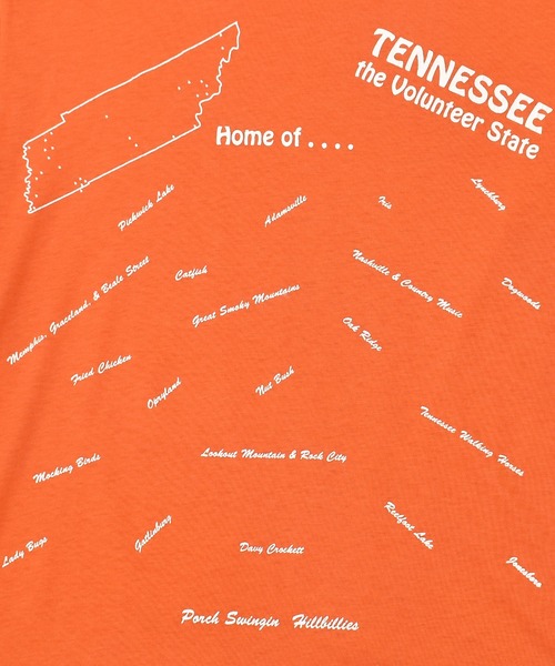 VINTAGE（ヴィンテージ）の「【ヴィンテージ古着】80~90's TENNESSEE The Volunteer State プリント Tシャツ USA製（Tシャツ/カットソー・メンズ・オレンジ・LARGE）」の3枚目の写真