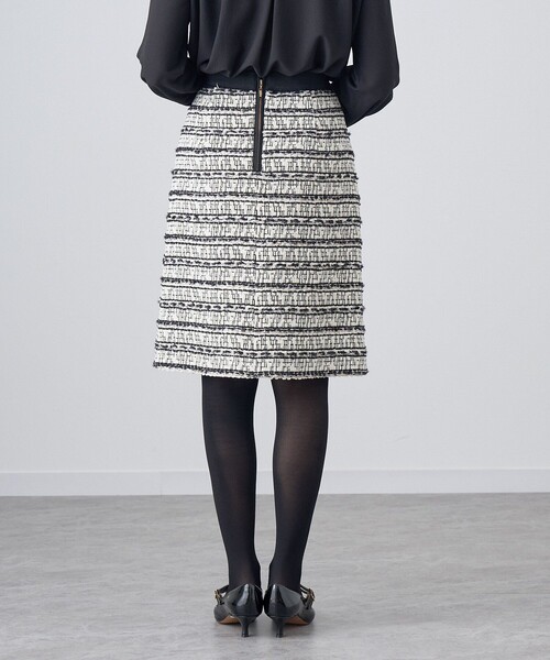 アナイ新品マリアケントツイードスカートANAYI ANAYI（アナイ）の「【セットアップ対応商品】ラメフリンジツイード