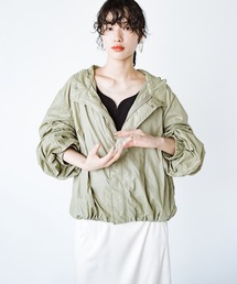 haco! | haco!×NOKI 花をまとうコラボシリーズ【アンスリウム】袖クシュブルゾン(ブルゾン)