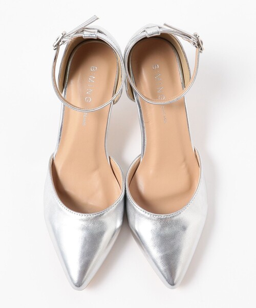 B:MING by BEAMS（ビーミングバイビームス）の「B:MING by BEAMS / ストラップ ミュールパンプス（パンプス・レディース・ブラック/ピンク/シルバー・24.5/23.5/22.5/24/23）」の8枚目の写真