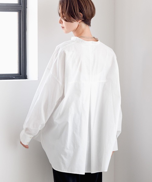 LEPSIM（レプシィム）の「スタンドネックボリュームスリーブシャツ　908829（シャツ/ブラウス・レディース・ライトブルー/ライトピンク/オフホワイト/ベージュ・FREE）」の5枚目の写真