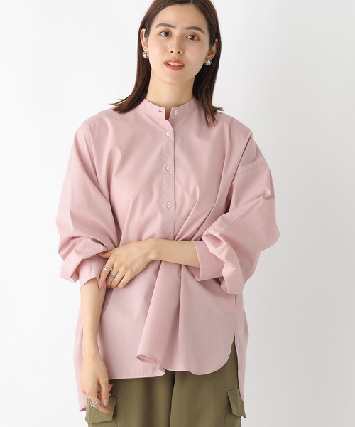 LEPSIM（レプシィム）の「スタンドネックボリュームスリーブシャツ　908829（シャツ/ブラウス・レディース・ライトブルー/ライトピンク/オフホワイト/ベージュ・FREE）」の7枚目の写真