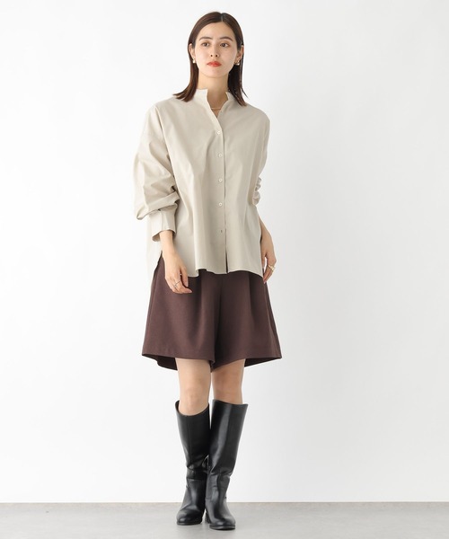 LEPSIM（レプシィム）の「スタンドネックボリュームスリーブシャツ　908829（シャツ/ブラウス・レディース・ライトブルー/ライトピンク/オフホワイト/ベージュ・FREE）」の11枚目の写真