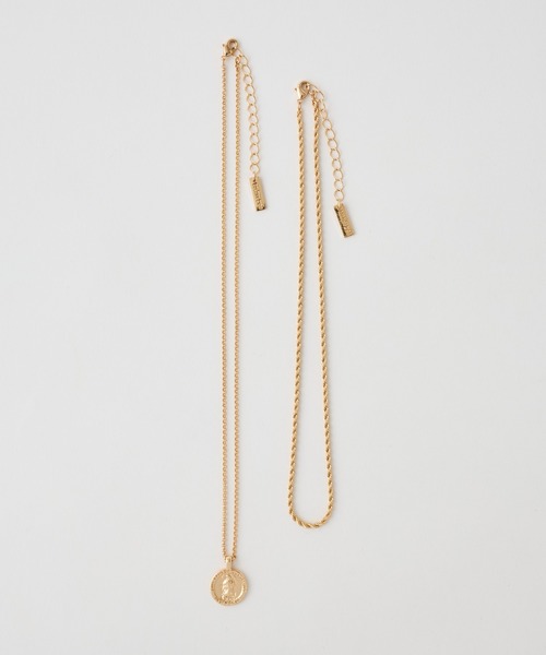 COLONY 2139（コロニートゥーワンスリーナイン）の「コイン×ツイストチェーンネックレス（ネックレス・レディース・ゴールド/シルバー・FREE）」の8枚目の写真