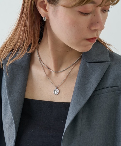 COLONY 2139（コロニートゥーワンスリーナイン）の「コイン×ツイストチェーンネックレス（ネックレス・レディース・ゴールド/シルバー・FREE）」の12枚目の写真