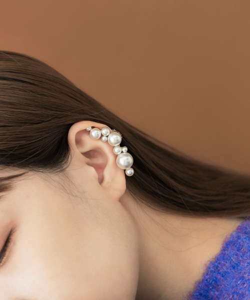 SMELLY（スメリー）の「ランダムパールカタミミイヤリング（イヤリング・レディース・ホワイト・-）」の8枚目の写真