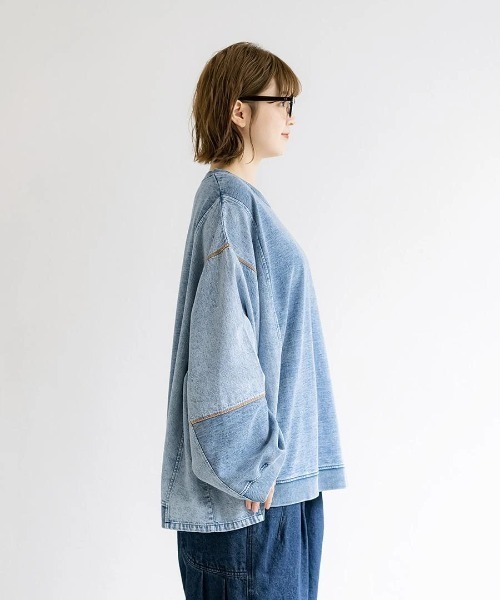 ミリロピュール レディース デニム ベスト 半袖 Tシャツ ケミカルウォッシュ アメカジ mililopiulu ミリロピュール ケミカルデニム裏毛ベスト 225857 レディース｜ベビー子供服通販のPeace5