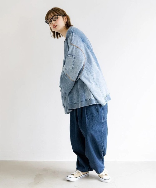 ミリロピュール レディース デニム ベスト 半袖 Tシャツ ケミカルウォッシュ アメカジ mililopiulu ミリロピュール ケミカルデニム裏毛ベスト 225857 レディース｜ベビー子供服通販のPeace5