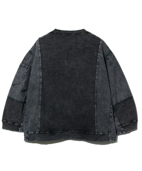 ミリロピュール レディース デニム ベスト 半袖 Tシャツ ケミカルウォッシュ アメカジ mililopiulu ミリロピュール ケミカルデニム裏毛ベスト 225857 レディース｜ベビー子供服通販のPeace5