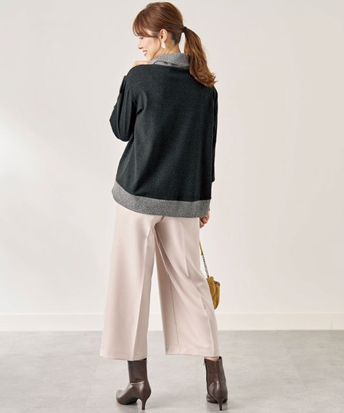 BELLUNA PLUS(ベルーナ)の「配色切替デザインプルオーバー(Tシャツ/カットソー・レディース・ブラック系その他/オレンジ系その他/杢グレー/ブルー系その他・X-LARGE/MEDIUM/LARGE)」の22枚目の写真
