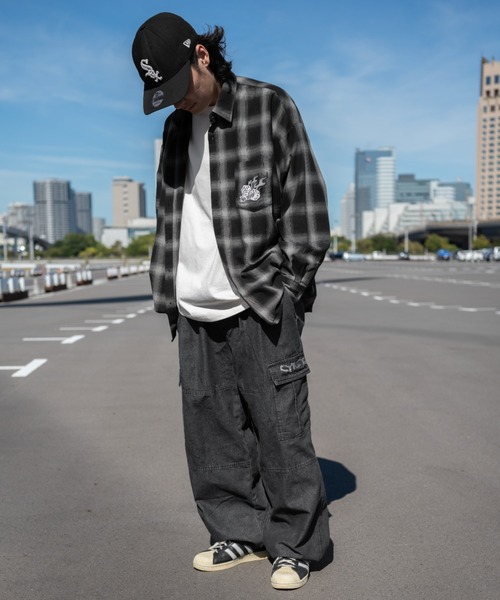 kutir（クティール）の「刺繍入りアソートダブルニーカーゴパンツ（カーゴパンツ・メンズ・グレー/ブラック系その他/ブラック・SMALL/LARGE/MEDIUM）」の10枚目の写真