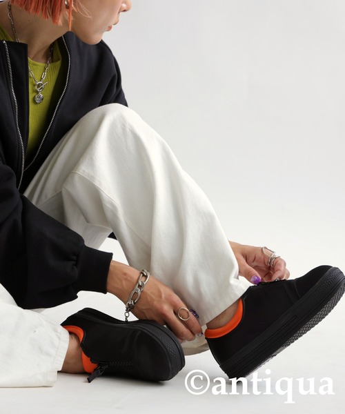 antiqua（アンティカ）の「MA-1スニーカー（スニーカー・レディース・ブラック・S/M/L/LL）」の7枚目の写真