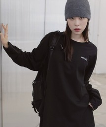A'GEM/9 × .kom『muah muah/ムーアムーア』STITCH LOGO LONG SLEEVE T-SHIRT/ステッチロゴ 長袖Tシャツ