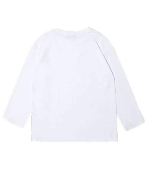 muahmuah(ムーアムーア)の「A'GEM/9 × .kom『muah muah/ムーアムーア』STITCH LOGO LONG SLEEVE T-SHIRT/ステッチロゴ 長袖Tシャツ(Tシャツ/カットソー・レディース・ホワイト/ブラック・FREE)」の19枚目の写真