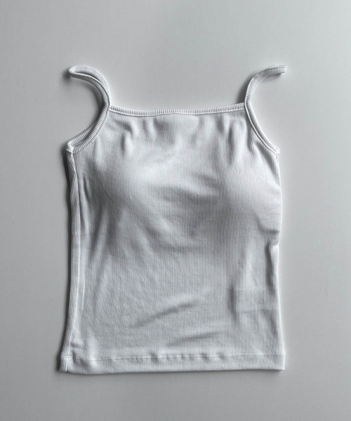 CANAL JEAN（キャナルジーン）の「El mar　パット付きリブキャミソール（キャミソール・レディース・ホワイト/ブラック/グレー/ブラウン・ONE SIZE）」の5枚目の写真