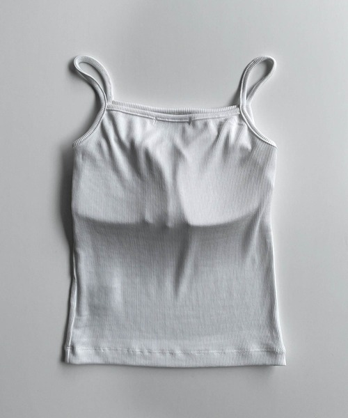 CANAL JEAN（キャナルジーン）の「El mar　パット付きリブキャミソール（キャミソール・レディース・ホワイト/ブラック/グレー/ブラウン・ONE SIZE）」の6枚目の写真