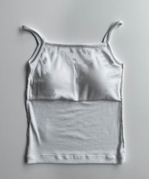 CANAL JEAN（キャナルジーン）の「El mar　パット付きリブキャミソール（キャミソール・レディース・ホワイト/ブラック/グレー/ブラウン・ONE SIZE）」の7枚目の写真