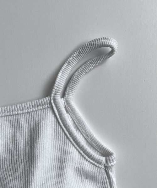 CANAL JEAN（キャナルジーン）の「El mar　パット付きリブキャミソール（キャミソール・レディース・ホワイト/ブラック/グレー/ブラウン・ONE SIZE）」の8枚目の写真