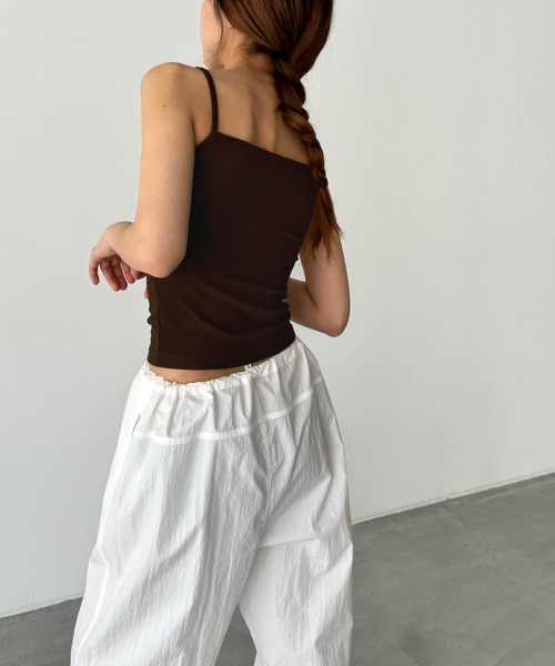 CANAL JEAN（キャナルジーン）の「El mar　パット付きリブキャミソール（キャミソール・レディース・ホワイト/ブラック/グレー/ブラウン・ONE SIZE）」の12枚目の写真