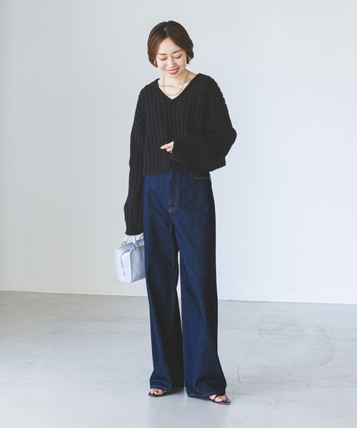 Noble(ノーブル)の「《追加》【NEED BY heritage】 LUNA(ネイビー)(デニムパンツ・レディース・ネイビー・26/25/24/23)」の4枚目の写真