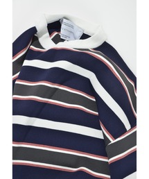 SUPERTHANKS | 春ニット オーバーサイズ ロング Tシャツ（ユニセックス）L/S knit T-shirt (Multi border)(Tシャツ/カットソー)