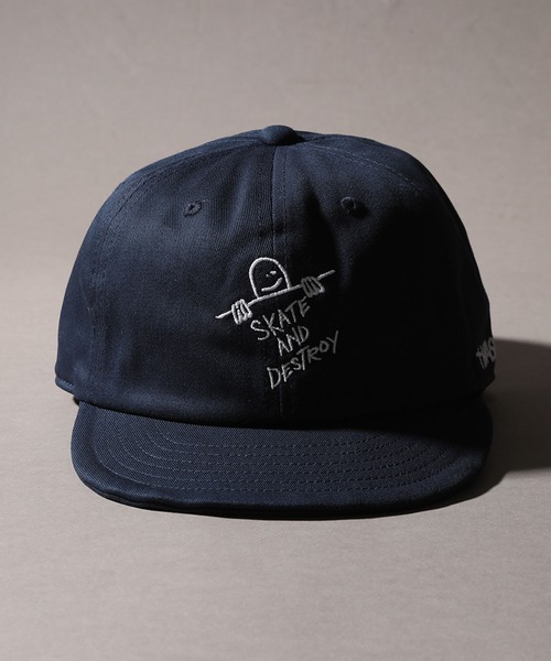 THRASHER（スラッシャー）の「【THRASHER/スラッシャー】×【Mark Gonzales/マーク ゴンザレス】アート刺繍 アンパイア ショートブリム キャップ（キャップ・メンズ・ブラック/ベージュ/ネイビー/ホワイト・FREE）」の8枚目の写真