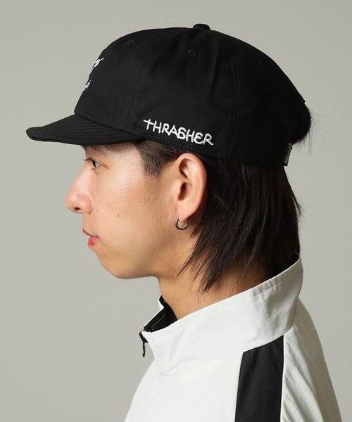THRASHER（スラッシャー）の「【THRASHER/スラッシャー】×【Mark Gonzales/マーク ゴンザレス】アート刺繍 アンパイア ショートブリム キャップ（キャップ・メンズ・ブラック/ベージュ/ネイビー/ホワイト・FREE）」の17枚目の写真