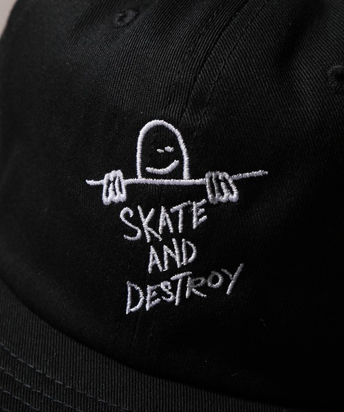 THRASHER（スラッシャー）の「【THRASHER/スラッシャー】×【Mark Gonzales/マーク ゴンザレス】アート刺繍 アンパイア ショートブリム キャップ（キャップ・メンズ・ブラック/ベージュ/ネイビー/ホワイト・FREE）」の12枚目の写真