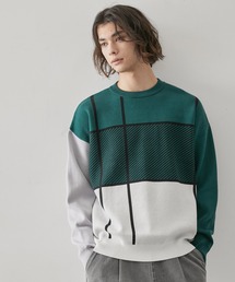 j.n.r.d/カラースキームニットプルオーバー