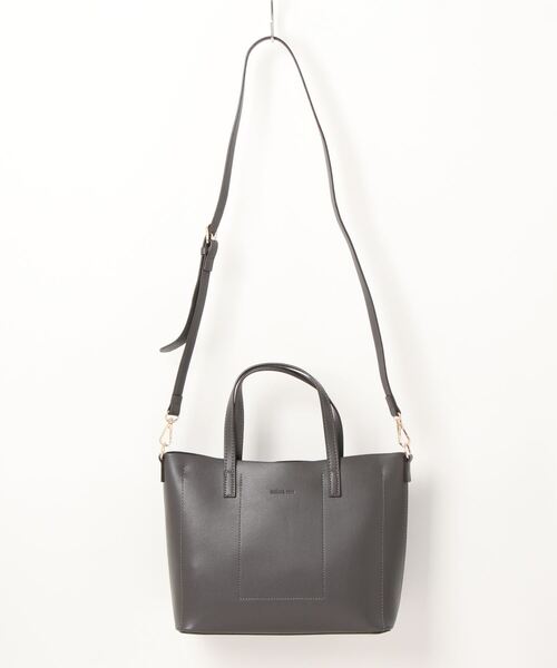 maison vert(メゾンヴェール)の「【maison vert/メゾンヴェール】2WAYトートバッグ/#MV-6(トートバッグ・レディース・グレー/ブラック/ピンク/グレイッシュベージュ・FREE)」の3枚目の写真