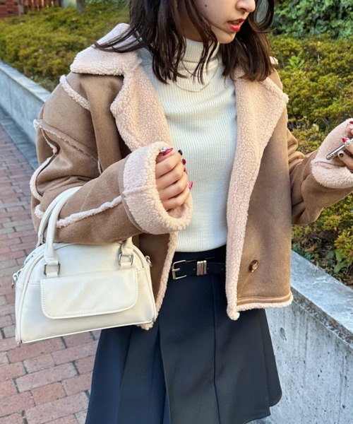 CLEA（クレア）の「ショート丈ムートンコート（ムートンコート）」 - WEAR