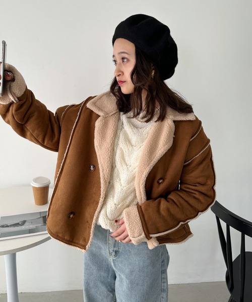 CLEA（クレア）の「ショート丈ムートンコート（ムートンコート）」 - WEAR