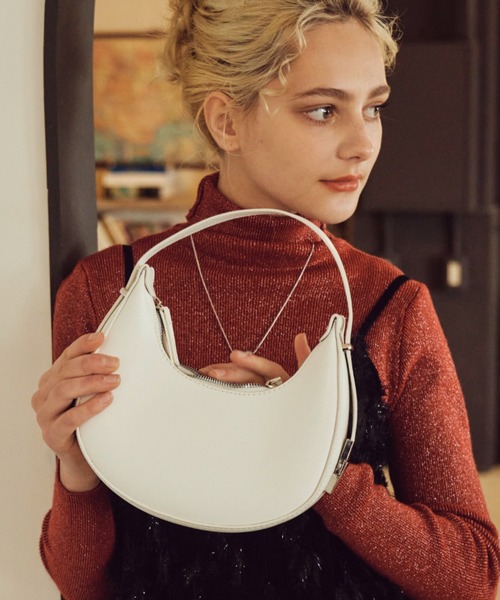 Birthday room(バースデイルーム)の「2WAYラウンドスモールバッグ(ハンドバッグ・レディース・ホワイト/ブラック・FREE)」の1枚目の写真