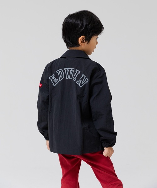 EDWIN(エドウィン)の「EDWIN / エドウィン コーチジャケット(ナイロンジャケット・キッズ・ブラック/ベージュ・130cm/120cm/110cm/100cm)」の4枚目の写真