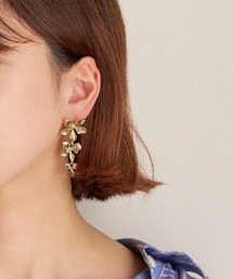 メタリックフラワーピアス/fact pierce