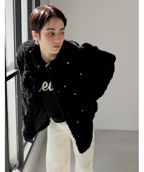 [2024-25 WINTER COLLECTION][MEISM by Re:EDIT][お気に入り数5,000突破！]パールロゴニットトップス（ニット/セーター）｜Re:EDIT（リエディ）