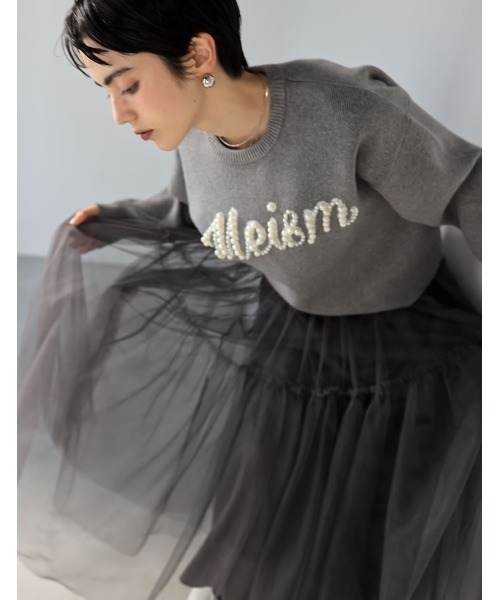 ニット セーター 「2024-25 WINTER COLLECTION」「MEISM by Re:EDIT」「お気に入り数5，000突破！」パールロゴ Re:EDIT（リエディ）の「[2024-25 WINTER COLLECTION][MEISM by