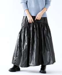 e-zakkamania stores | 【光を纏う、主役級スカート。】 メタリック タフタギャザー フレアスカート(スカート)