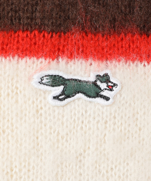 B.C STOCK(ベーセーストック)の「【THE FOX/ザフォックス】 別注 シャギーボーダーニット(ニット/セーター・メンズ・ホワイト系その他/ボルドー・LARGE/MEDIUM)」の15枚目の写真