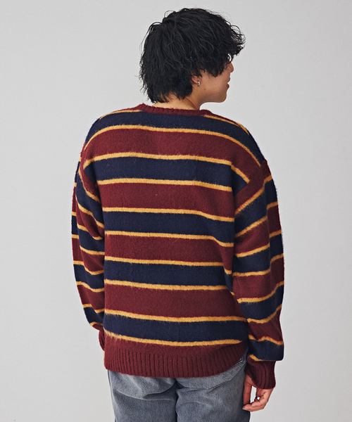 B.C STOCK(ベーセーストック)の「【THE FOX/ザフォックス】 別注 シャギーボーダーニット(ニット/セーター・メンズ・ホワイト系その他/ボルドー・LARGE/MEDIUM)」の22枚目の写真