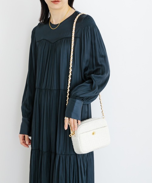 URBAN RESEARCH(アーバンリサーチ)の「ツイードスクエアショルダーバッグ(ショルダーバッグ・レディース・ホワイト/グリーン/ブラック・-)」の8枚目の写真