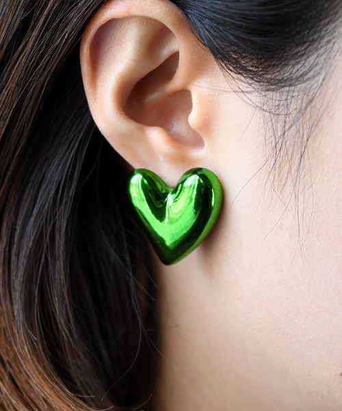 F&D : バルーンハートカラーピアス（ピアス（両耳用））｜Fun & Daily