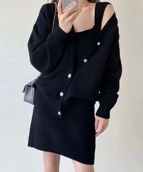 Miniministore（ミニミニストア）の「ニット セットアップ 秋冬 アンサンブル（セットアップ・レディース・ダークグレー/ブラウン/アイボリー/ブラック・フリー）」の8枚目の写真
